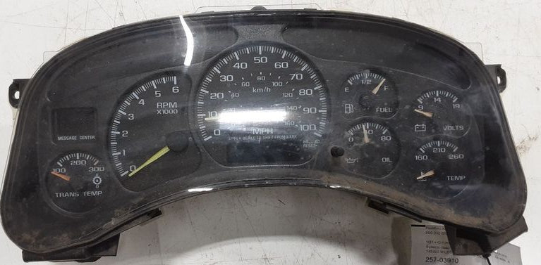2001-2002 Chevy Silverado 1500 2500 3500 Instrument Gauge Cluster | Used OEM